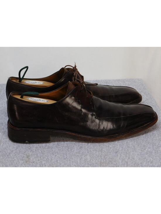 Salvatore Ferragamo Shoes Mens Size 9 Brown Leather Derby Cap Toe Italy main image 5